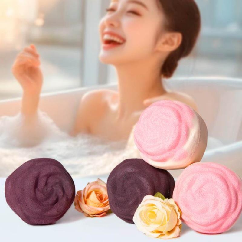 Schwarze Rose Badebombe 150g - Explosives, Langanhaltendes Duft-Badeblasenball