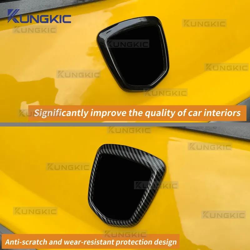 For Fiat 500 2008-2024 Abarth 595 695 2012 2013 2014 2015 2016 2017 2018 -2024 Rear Badge Frame Decoration Cover ABS Trim