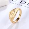 High-End Women's English Letter Seal Ring - Mature Style Pinky Jewelry