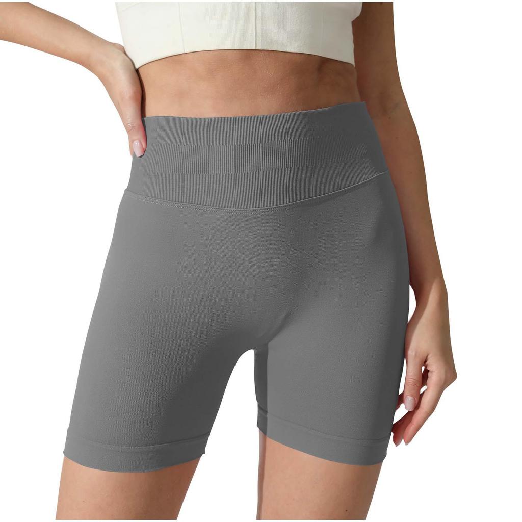 Shorts de Yoga Taille Haute Sans Coutures - Respirants, Remonte-Fesses, Pantalons de Fitness Ventre Plat