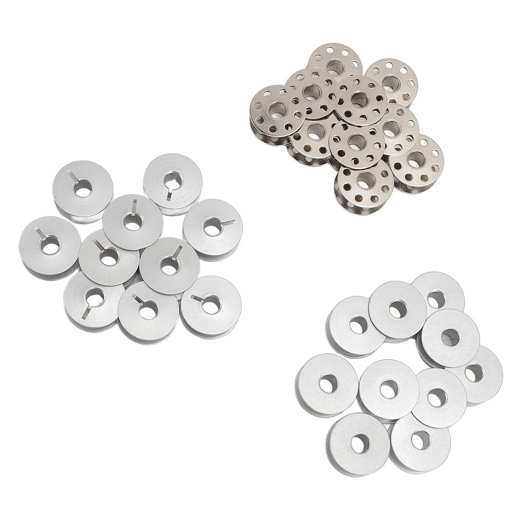 30Pcs Lockstitch Sewing Machine Bobbin Set Industrial Metal 55623A Slotted Alumina 270010 Iron with 