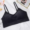 Top Tubolare Sportivo a U Traspirante Crop Lingerie Intimo Sexy Senza Ferretto Bralette Senza Cuciture Reggiseno da Donna Imbottito Top da Notte Reggiseno