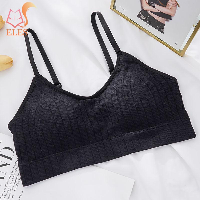 Top Tubolare Sportivo a U Traspirante Crop Lingerie Intimo Sexy Senza Ferretto Bralette Senza Cuciture Reggiseno da Donna Imbottito Top da Notte Reggiseno