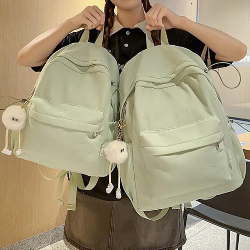 New Japanese Ins High-value, Fresh and Sweet Candy-colored Bow Backpack, Lightweight Backpack for Junior and Senior High School Students