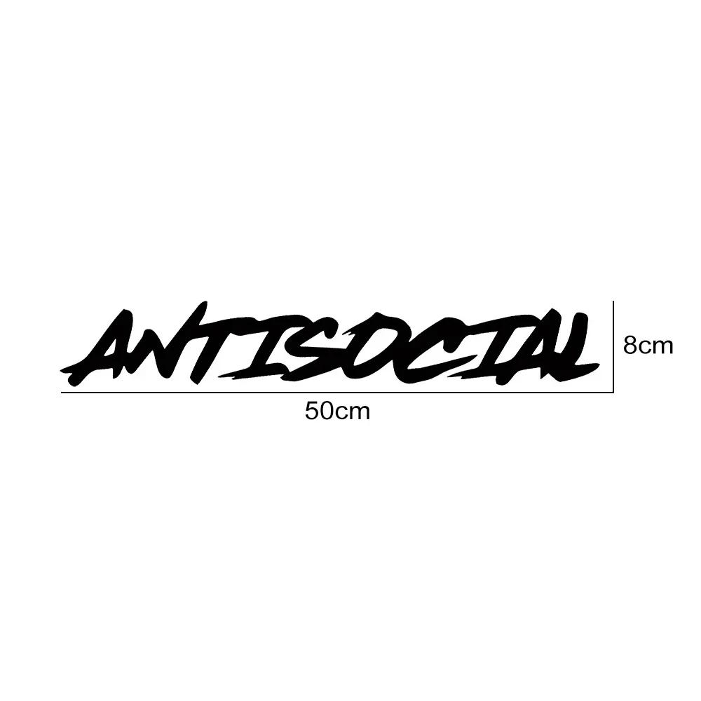 50X8Cm Antisocial Reflective Car Sticker Windshield Bumper Window Motorcycle Ornament Vinyl Film Decal Auto Tuning Accessories