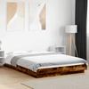 VidaXL Bed Frame with LED Lights Smoked Oak 120x200 Cm, Bedroom Furniture, Bed Base, Pallet Bed, Bed, Bed 3281109