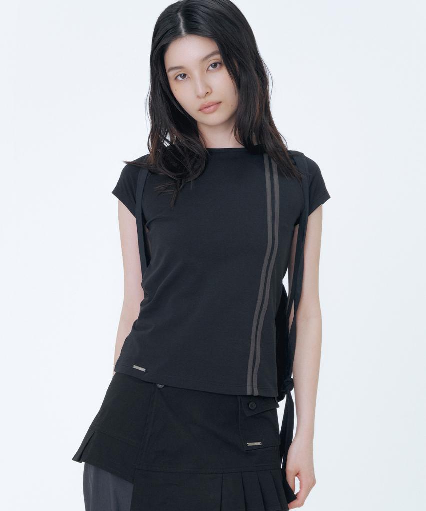MISEKI SEOUL Double Tape Short Sleeve Black