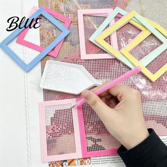 Rhinestone Art Hollow Frame 2Pcs Positioning Frame  Painting Alignment Tool & Fixing Straight Edge Ruler  DIY Crafts Accessories