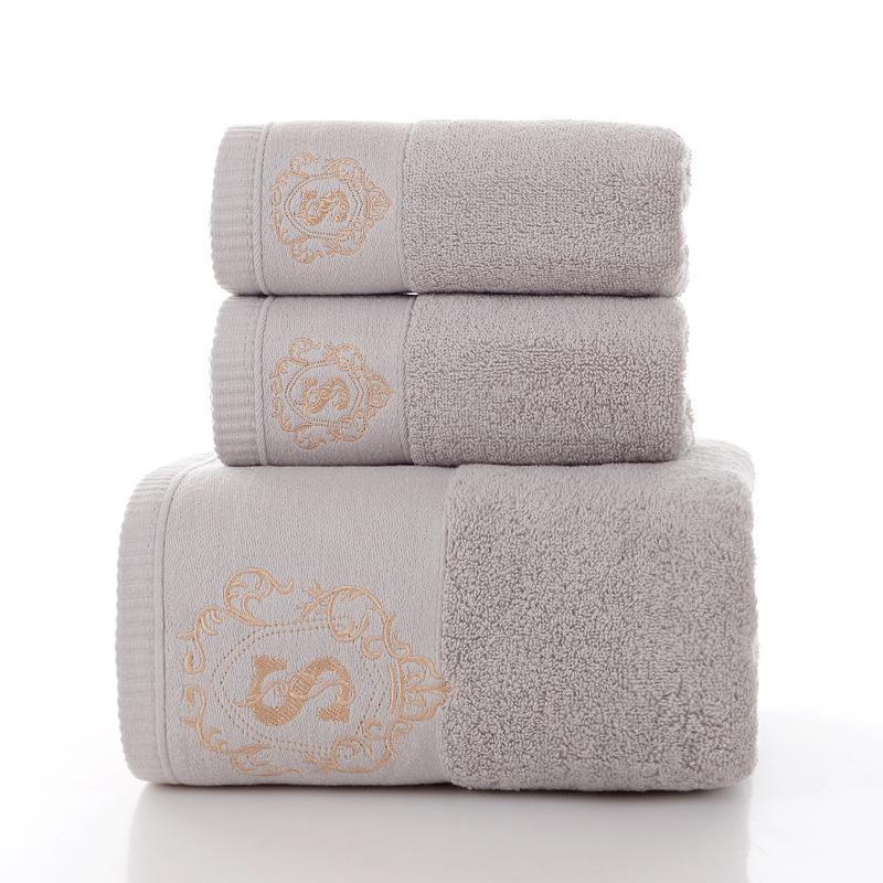 

Cotton towel bath towel, enlarged pure cotton towel embroidered business towel Towel 35 * 75 хакі