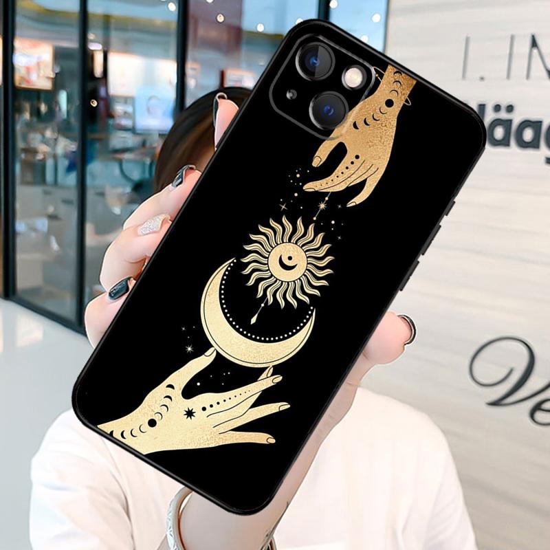 Sun Moons Star Signs Astrological Celestial Phone Case For iPhone 13 12 11 14 15 16 Pro Max Plus XR X XS MAX Back Cover