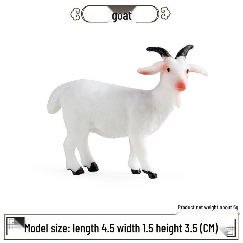 Mini Poultry Animal Models: Yellow Cattle, Chicken, Duck, Goose, Pig, Goat, Donkey, Horse Toys for Kids' Early Education & Decor
