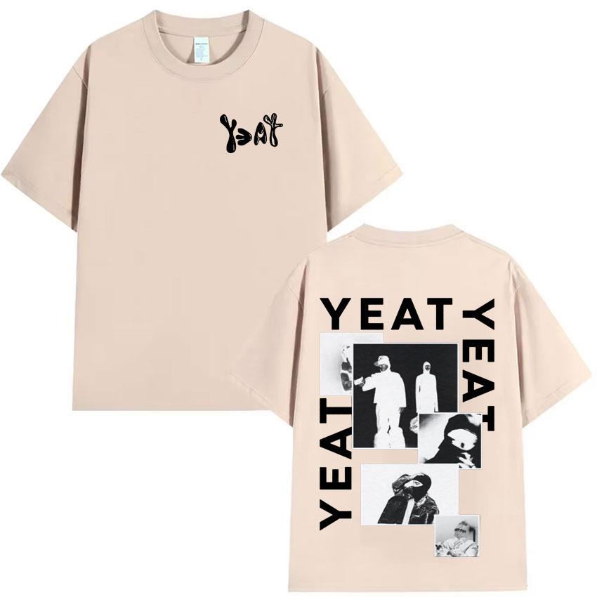 Rapper Yeat Harajuku Graphics Print Tshirt Mens Fashion Clothing Casual Cotton Short Sleeve Summer Oversized Streetwear T Shirt