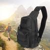 Sport Sling Brusttasche Camouflage Taktik Outdoor Kompakter Rucksack Wandern Radfahren Packtasche Schwarz