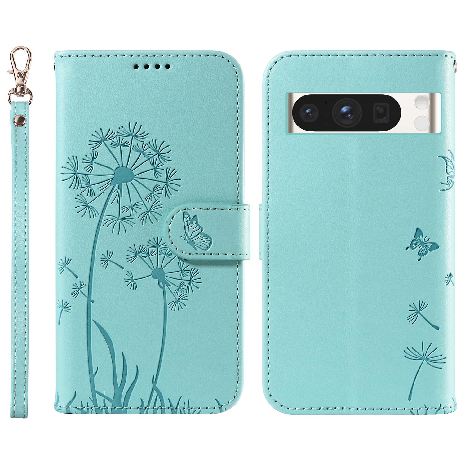 

For Google Pixel 8 Pro Leather Case Wallet Phone Cover Dandelion Imprint C