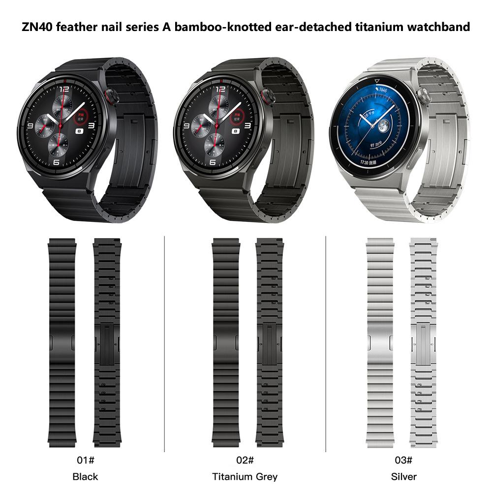 22mm Titanium Metal Watch Band For HUAWEI GT 3 Pro 46mm/GT3 GT 2 46mm/GT2 Pro Wrist Strap Bracelet Watchband Black Silver Gray