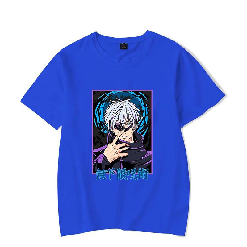new anime Satoru Gojo T Shirt Women men Casual Personality Round Neck Short Sleeve Fashion T Shirt 10 Colors plus size XXS-4XL