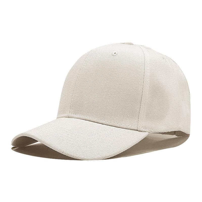 Solid color hardtop baseball cap acrylic hat hot selling versatile cap sun hat printing