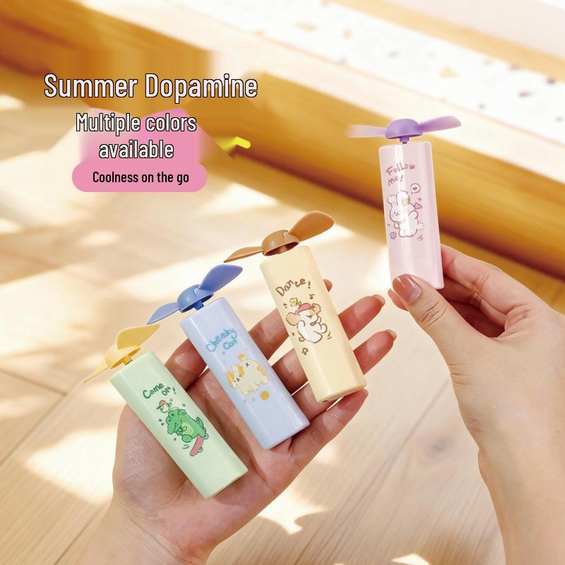 2026 Sommer USB-wiederaufladbarer Mini-Pandabär-Ventilator - Tragbar, Leise, Cartoon-Design für Kinder