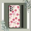 Cute Fruit Pink Cherries  Phone Case For Samsung S25,S24,S21,S22,S23,S30,Ultra,S20,Plus,Fe,Lite,5G Black Cover