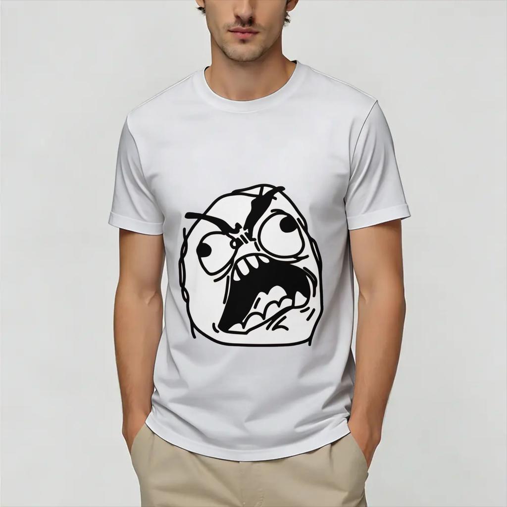 Rage Comic Trollfac Tshirt Summer Cotton Tshirts For Unisexs Popular Pattern Tshirt Short Sleeve Streetwear Tops