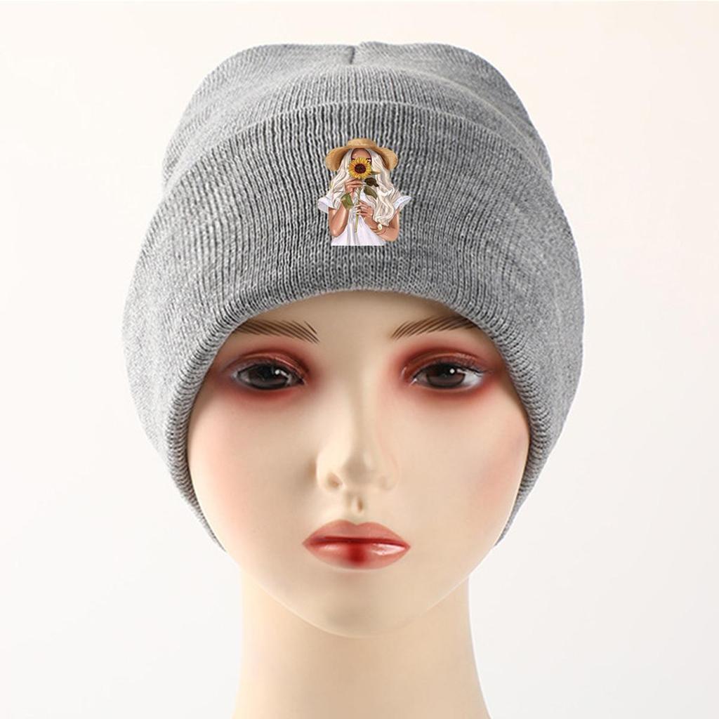 Freizeitkleidung Warme Wintermützen Stricken Damenmützen Winddicht Einfarbig Leicht Dehnbar Skullies Beanies Kopfbedeckung