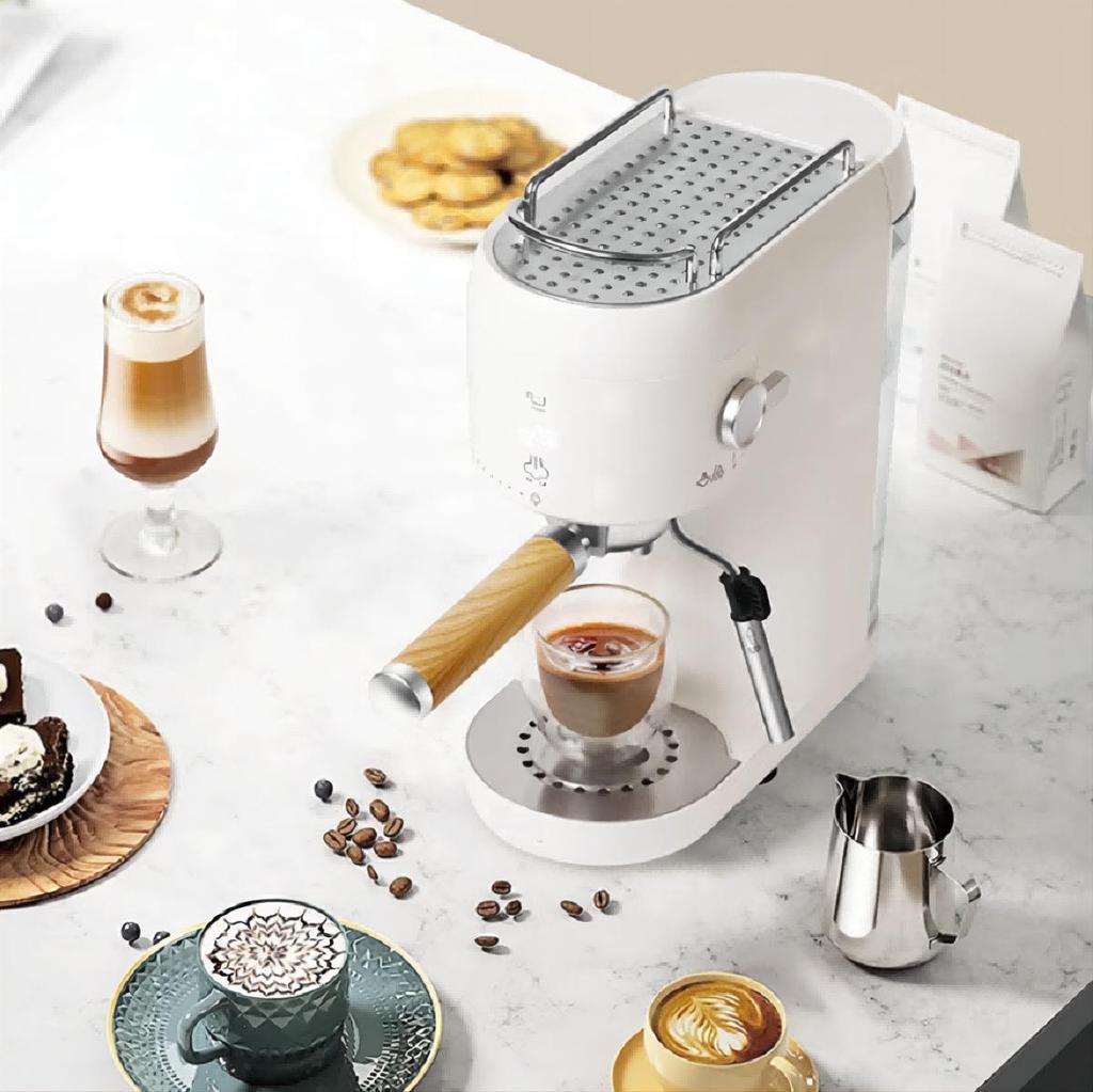 110V US Standard Italian Semi-Automatic Espresso Coffee Machine with Grinder