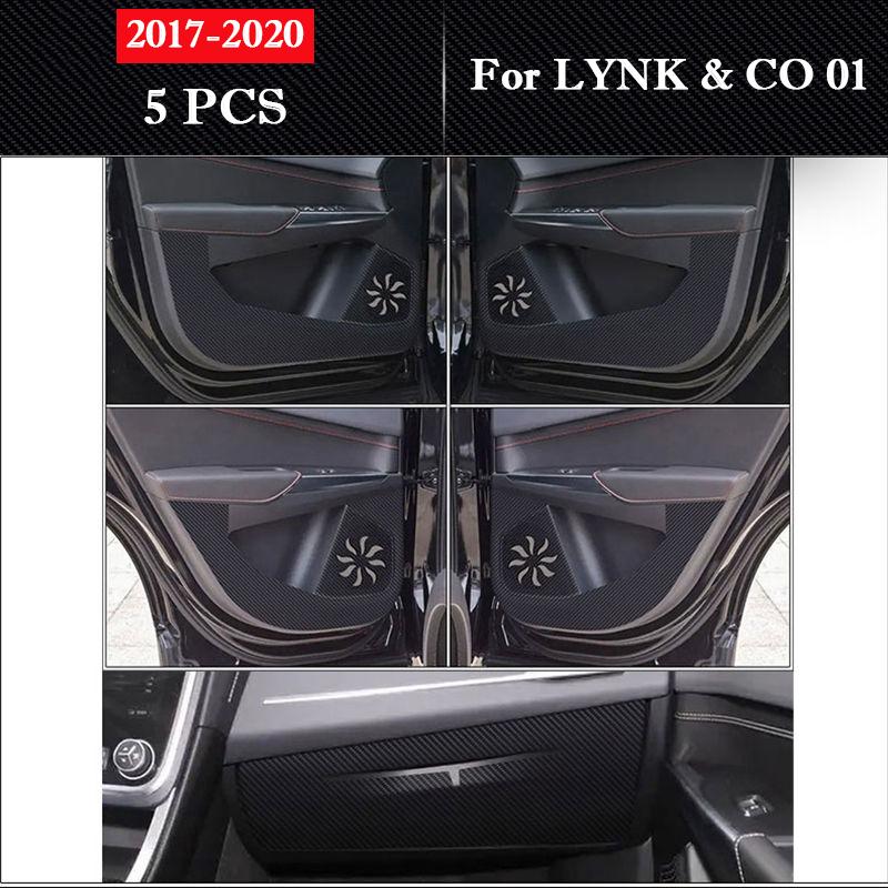 For LYNK & CO 01 2017-2025 Car Door Anti-kick Pad Interior Protection Sticker Modification Decorative Sticker Auto Accessories