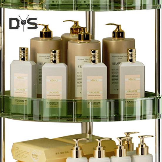 Corner Bathroom Counter Organizer Storage Rack Large Capacity 3 Tier 90 Degree Design Makeup Organizer Perfume Tray