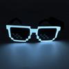 Lunettes Mosaïque Pixel LED Créatives pour Festival, Activées par la Lumière et la Musique Sans Fil, Lunettes de Soleil Néon Multicolores pour Fêtes Rave