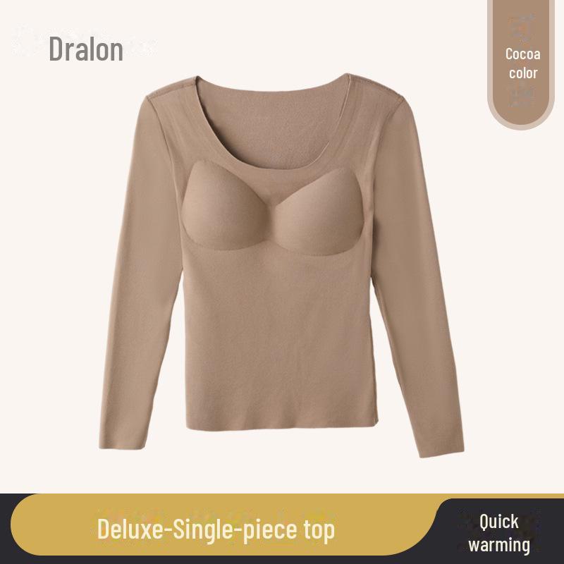 2023 Women's Seamless Autumn Thermal Set: German Velvet Warm Top & Pants