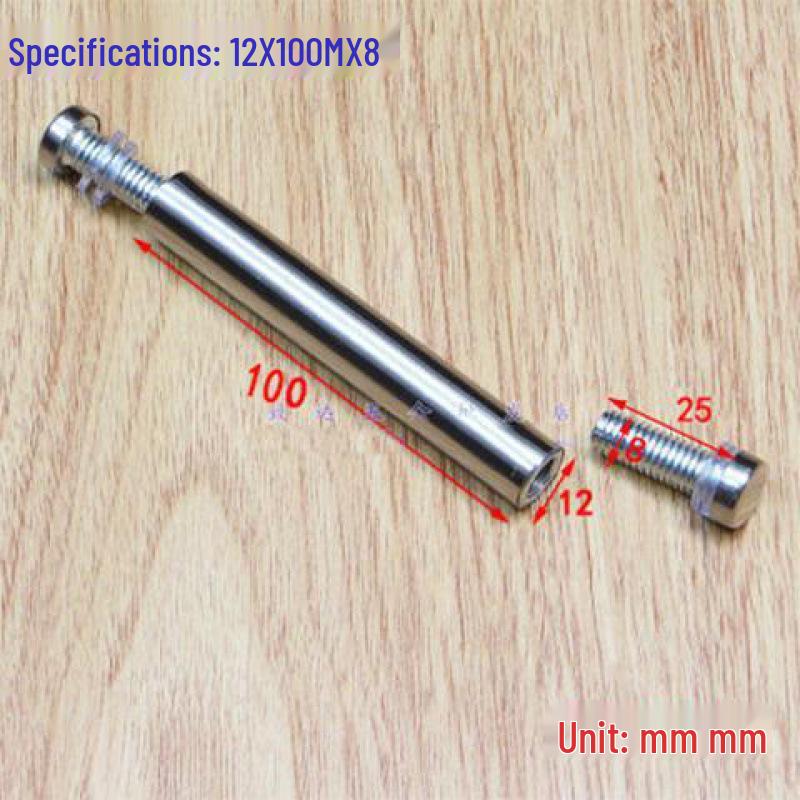 Stainless Steel Double-Head Advertising Glass & Acrylic Support Screws