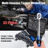 32 Pcs 1/4 Torque Wrench Set, 72-Tooth High Precision Torque Wrench,Precision Torque Toolbox, Durable Multifunctional Tool Kit