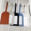 Premium PU Leather Luggage Tag with Stitching and Signature Card
