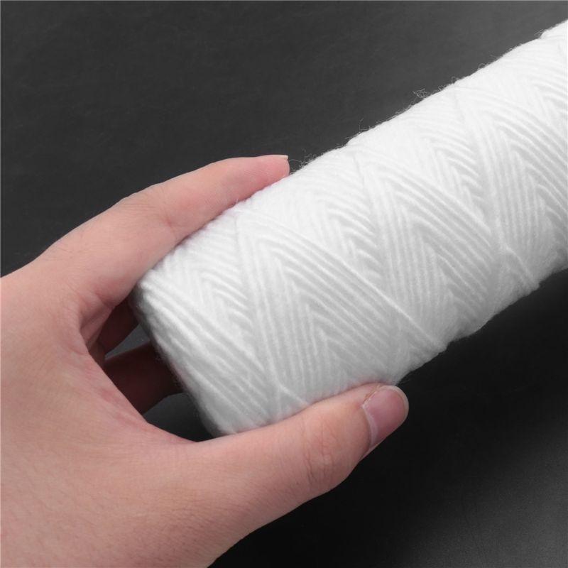AEE4-10 Micron 10 Inch X 2.5 Inch String Wound Sediment Water Filter Cartridge Whole House Sediment Filtration, Universal Replac