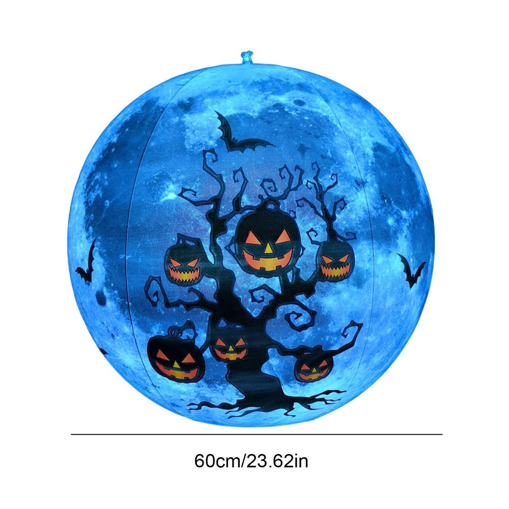 

Хэллоуин Надувные шары 60 см Тыква Летучая мышь Пляжные мячи Водонепроницаемый Толстый Тыквенный шар Уличные украшения Для Дома с привидениями Двор синий