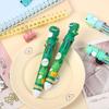 1pc Dinosaur-Themed 10-Color Retractable Ballpoint Pen - Fun Creative Stationery Gift, Korean Stationery,office Supplies