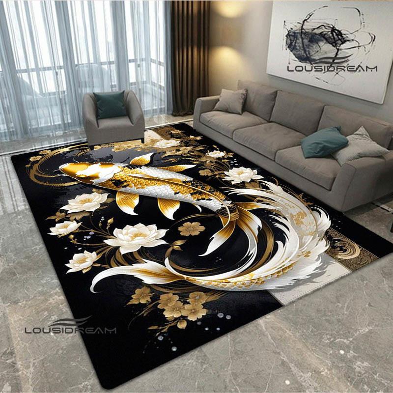 3D fish Cute printed carpet Non -slip carpet Yoga mat door mat photography props kitchen mat area rug birthday gift