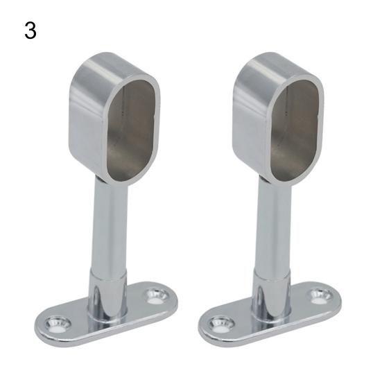 2 st Legering Garderobstång Takmonterat Fäste Klädstång Hållare Spak Fläns