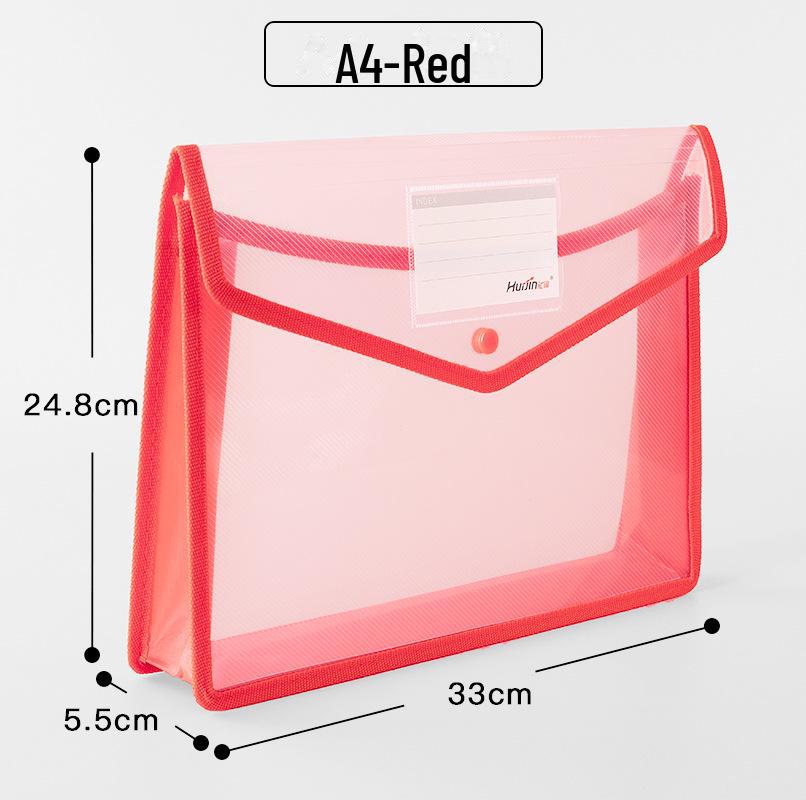 Transparent A4 Document Bag with Large Capacity and Business Card Holder