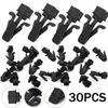 30-Car Bumper Grille Retainer Fastener Clips Bumper Hood Clips For Nissan Black