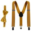 Kids Suspenders Bow Tie Set Boy Girl Retro Adjustable Suspenders Children Baby Braces Clip-on Trousers Wedding Ties Accessories