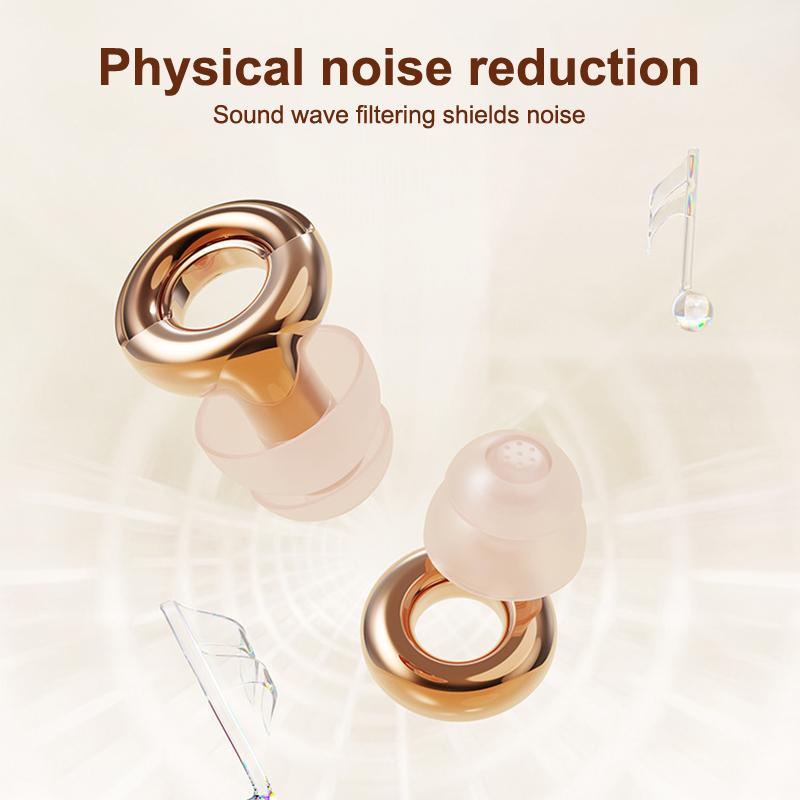 Silicone Ring-Shaped Electroplated Noise-Canceling Earplugs Sound-Isolating And Sound-Reducing Sleep Earplugs For Sleep