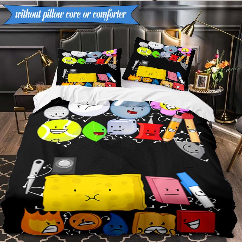 Colorful Dream Island Collage 3pcs K-pop Music Group Bedding set,Ideal for Bedroom, Dormitory,Including Duvet Cover And 2pcs Pillowcases,Fan Gifts