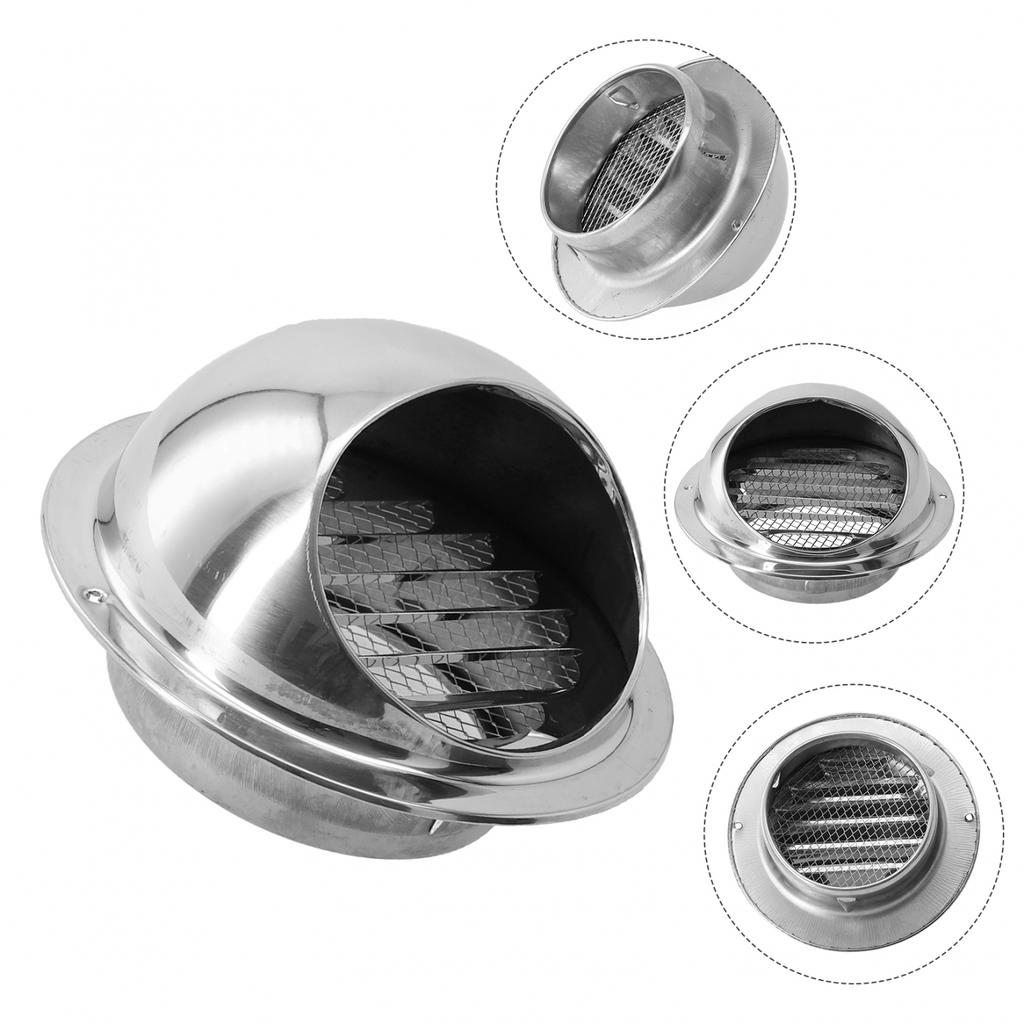 Stainless Steel Exterior Wall Air Outlet Grille Round Heating Cooling Vent Cover