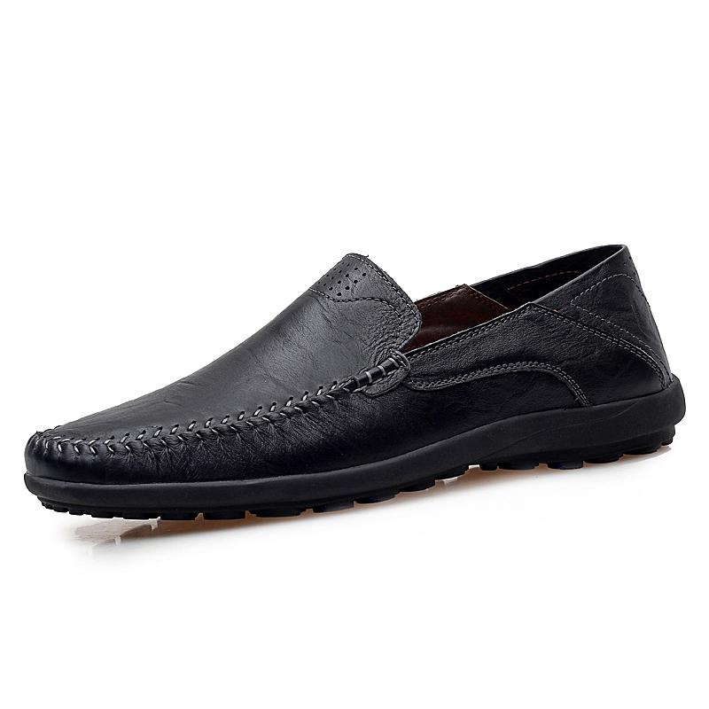 Leather shoes Men's loafers fashionable thick-soled lightweight mens sports shoes large-sized new men business casual shoes