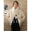 Women's 90% White Duck Down Scarf Knit Short Jacket