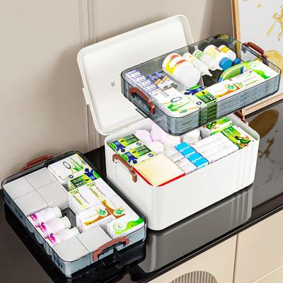 3-poziomowe pudełko na leki z uchwytem Duża pojemność Wielowarstwowa konstrukcja Bez BPA Dobre uszczelnienie Organizer na tabletki i pigułki Pojemnik na leki
