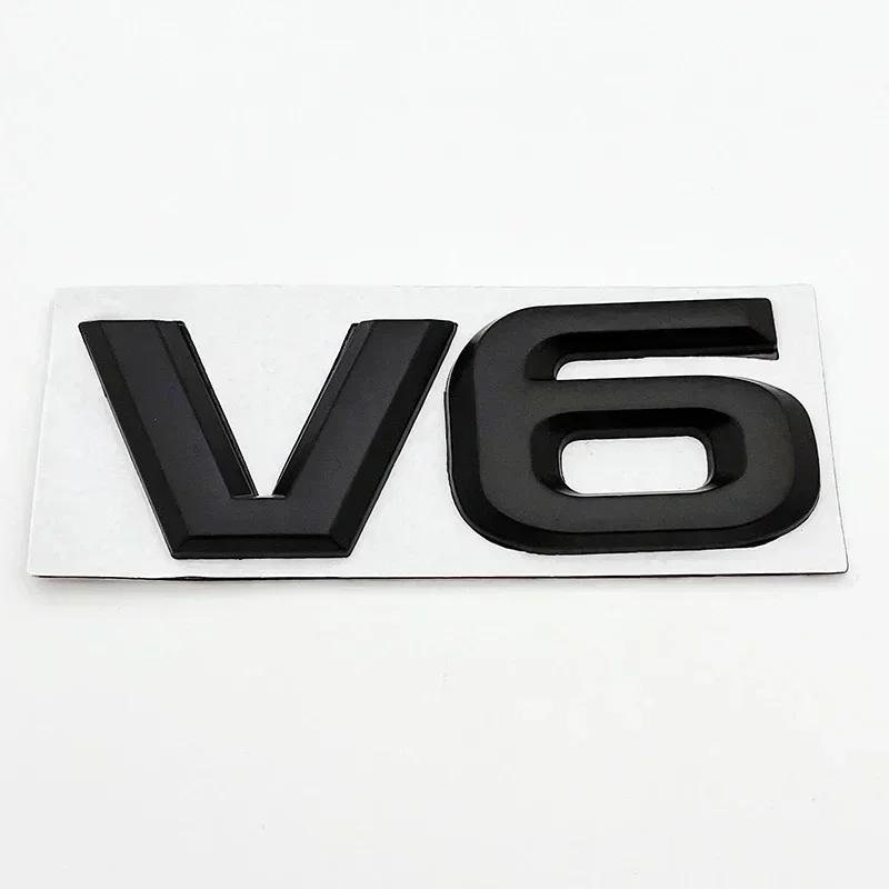 3D Kovové Logo V6 V8 Znak Motoru Auta Odznak Samolepky Dekorativní Samolepky Pro Toyota BMW Benz Honda Mazda Autopříslušenství