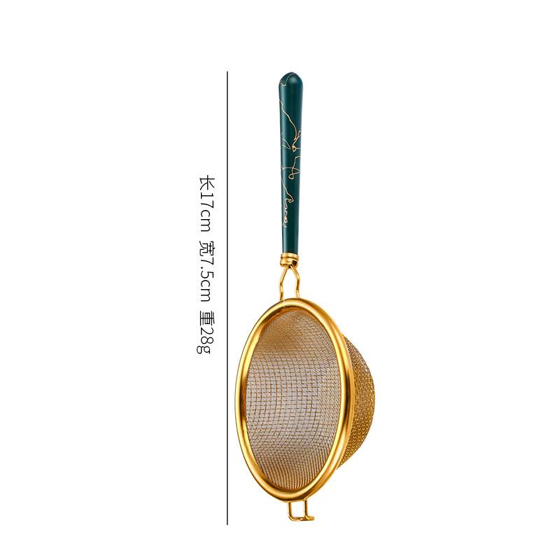 Small 304 Stainless Steel Tea Strainer with Wooden Handle Mini Flour Sieve Household Tea Leaf Infuser Maker Teapot Accessories