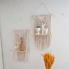Handwoven Shelf Vintage Wall Organizer Bohemian Floating Shelf Home Decorations